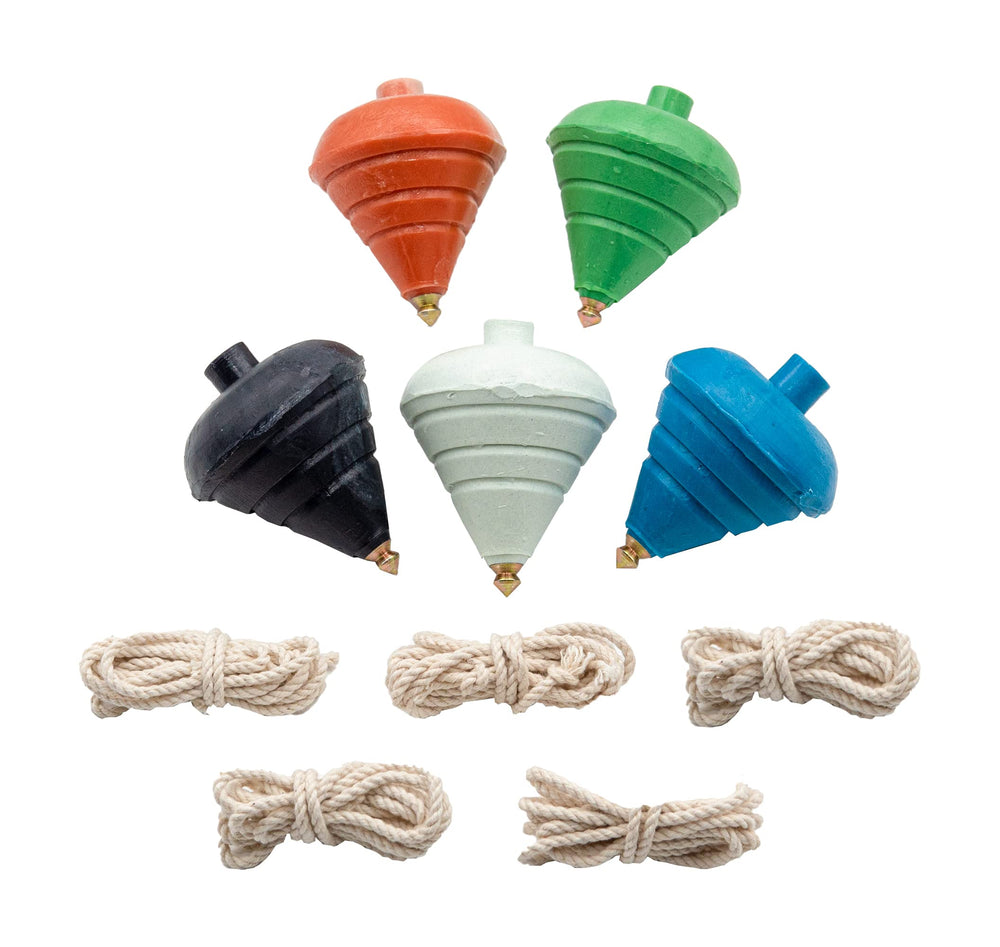 ELIASM Spinning Top Trompo 5-Pack: durable, all-ages fun on various outdoor surfaces.