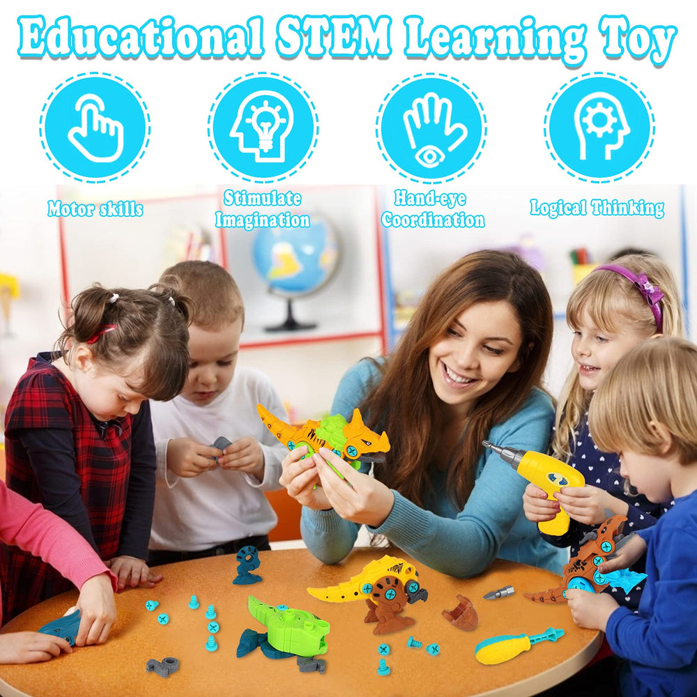 Elitoky triceratops assembly for hands-on building and imaginative play