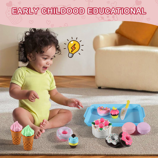 Elitoky Play Desserts ice cream cones for pretend servings and cooperative play