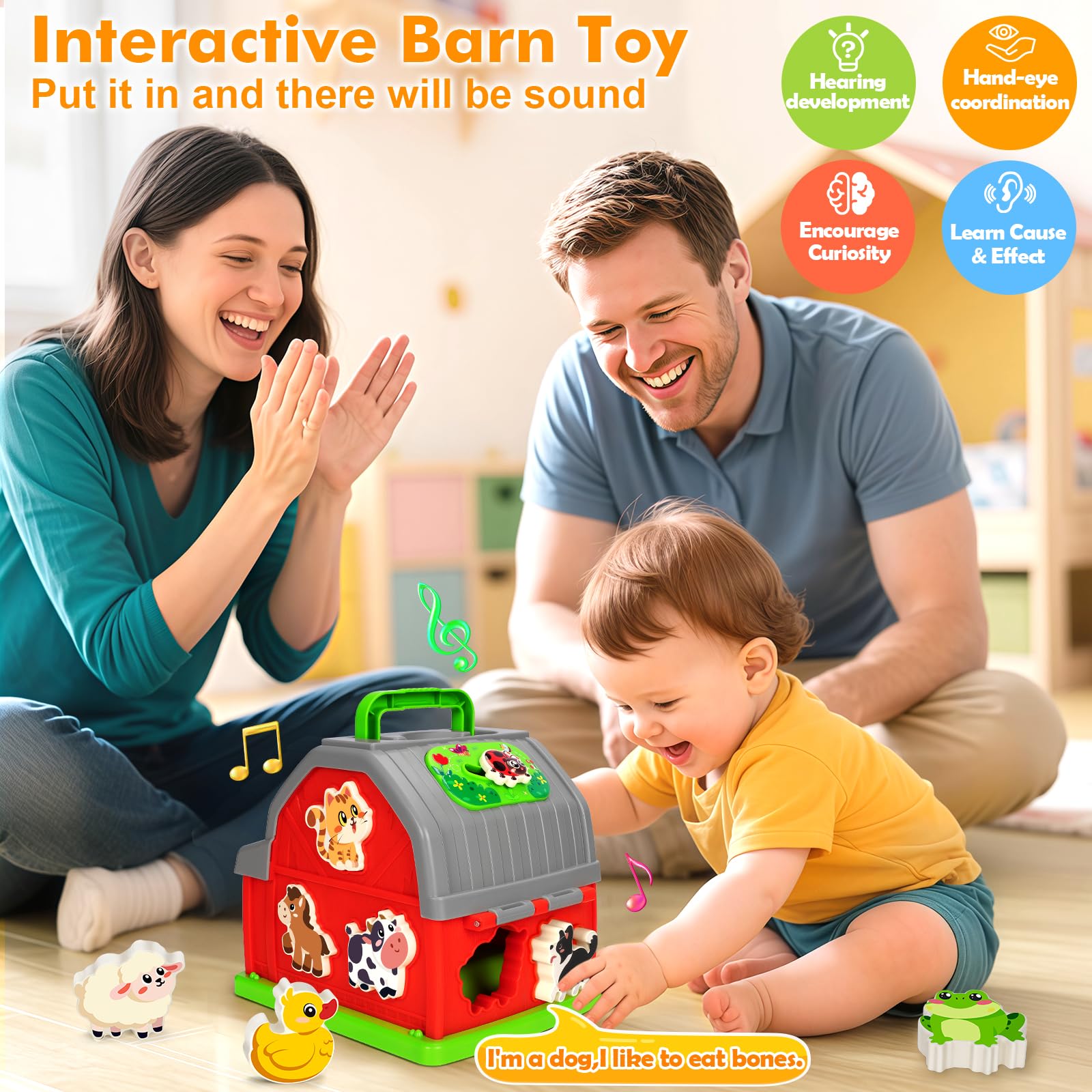 Ellinjan sheep block encourages memory and classification during play.