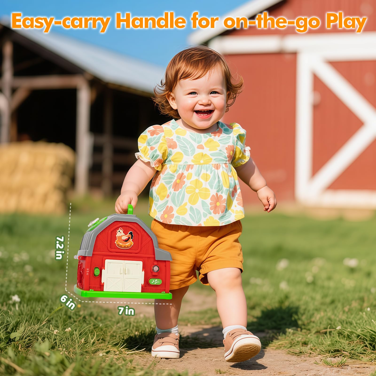 Ellinjan barn with flip-open roof for storage and on-the-go play.
