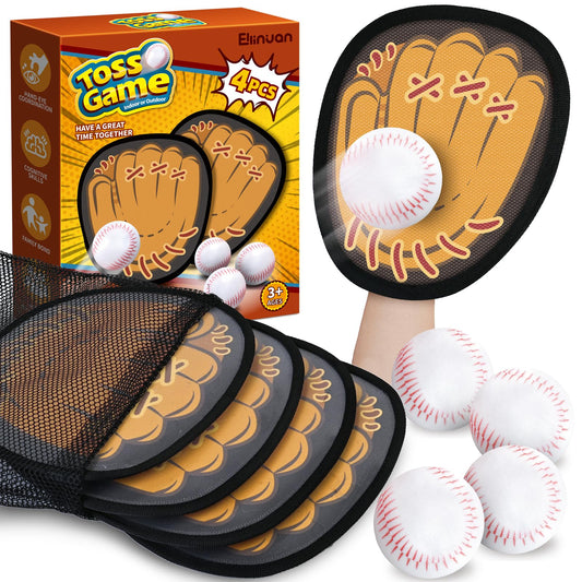 Ellinjan catch ball paddles with ultra-sticky surface for effortless outdoor catches.