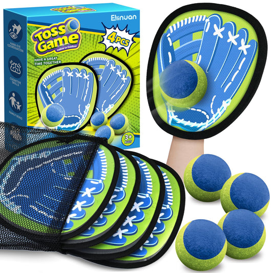 Ellinjan catch ball paddles in use outdoors for family play.