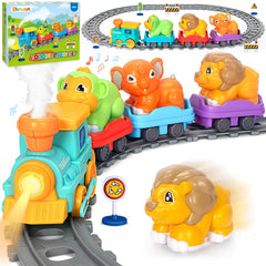 Ellinjan locomotive on tracks for immersive play and learning