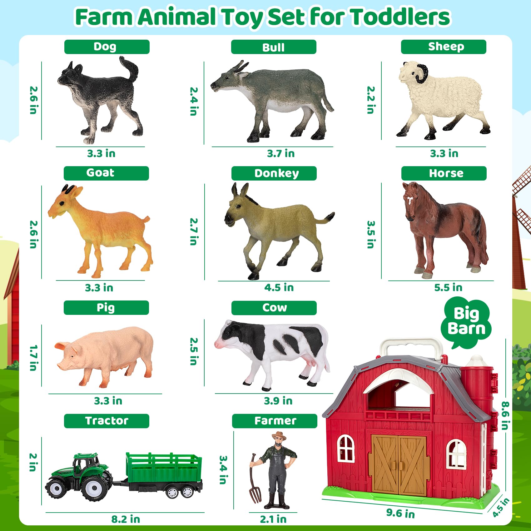 Ellinjan pig figure supports storytelling and animal recognition