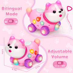 Ellinjan walking puppy offers pull-along play to boost balance and mobility.
