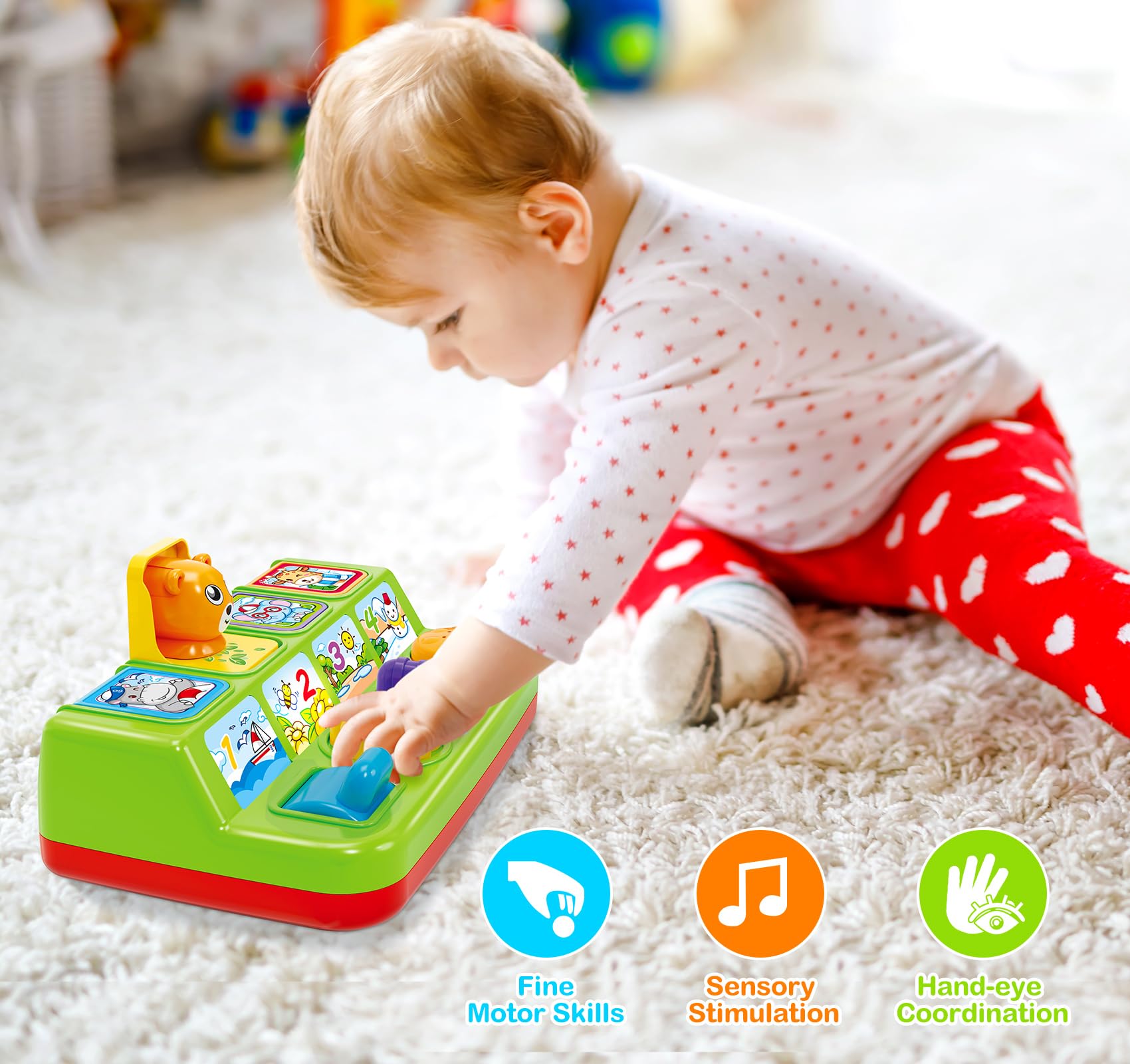 Ellinjan Quiet Mode activates pop-ups without batteries for quiet play