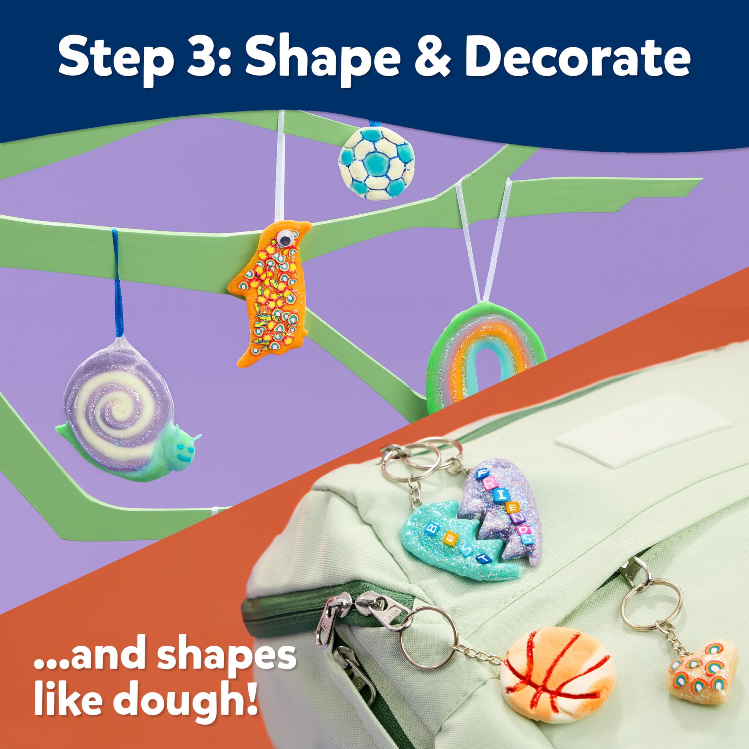 Elmer's Stretch 'N Create enables crafting cute keychains and ornaments for gifting.