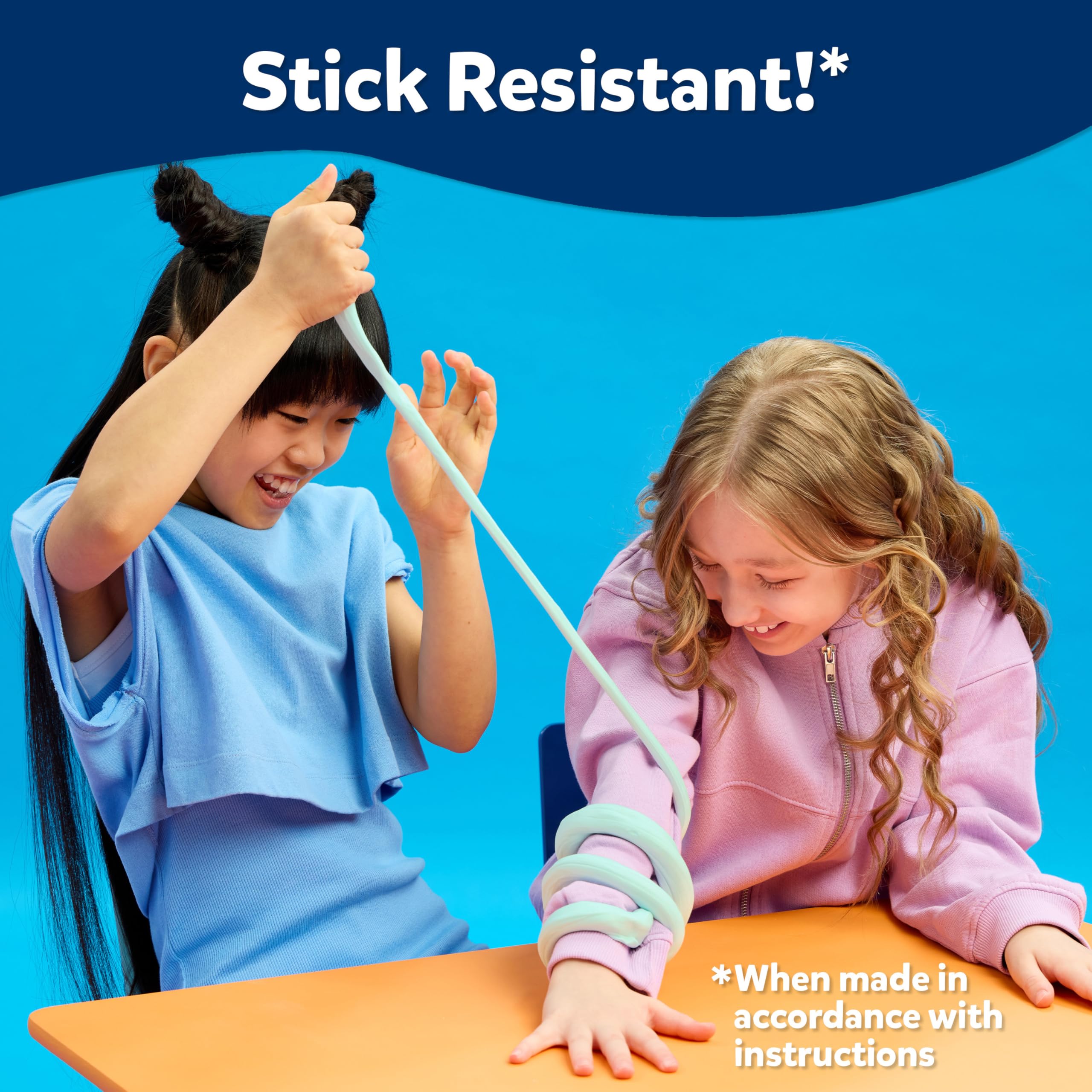 Elmer's Stretch 'N Create dough kit shows stretchy dough ready for poking and squeezing.