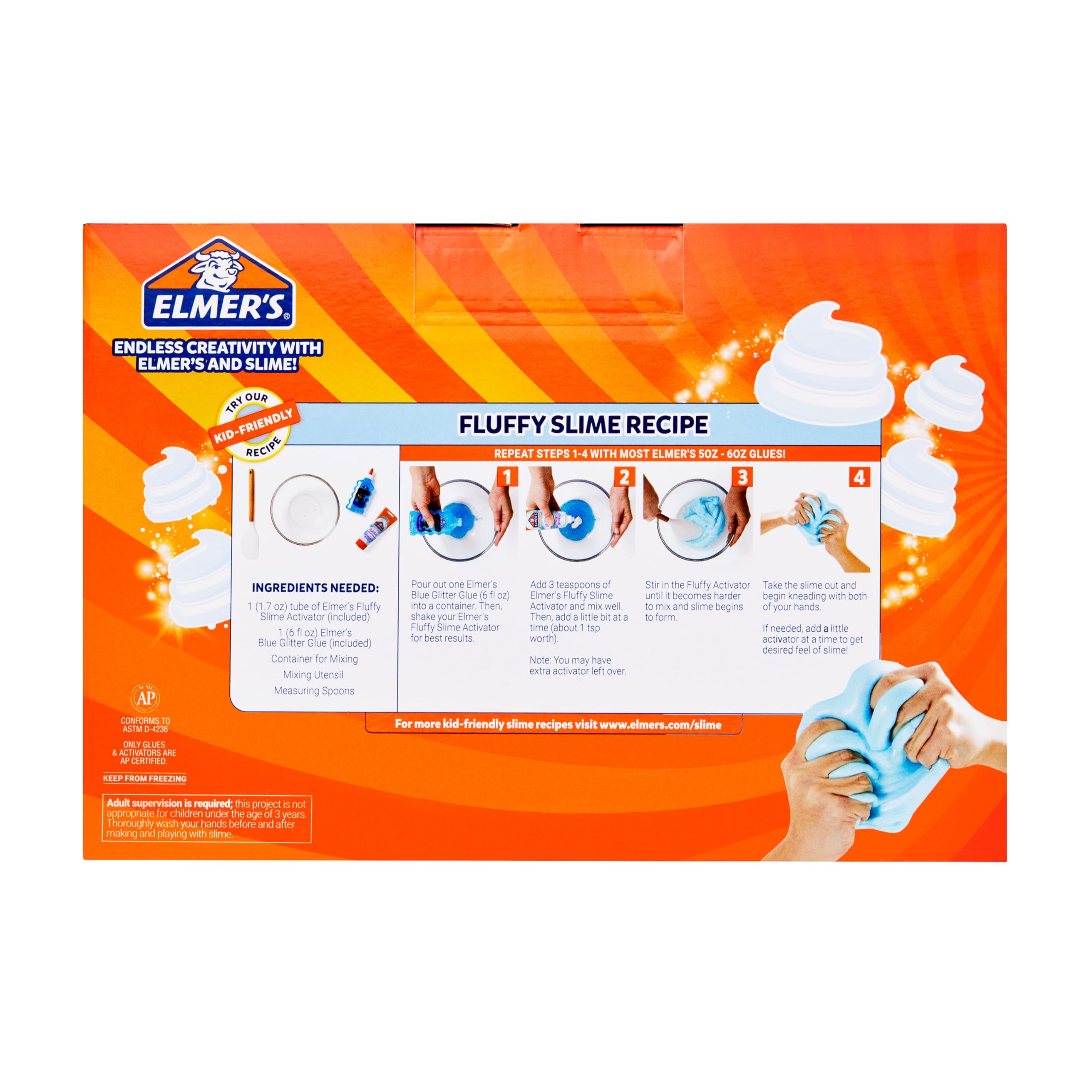 Elmer's All-Star Slime Kit teal metallic glue close-up with shine and texture ideas