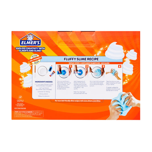 Elmer's All-Star Slime Kit teal metallic glue close-up with shine and texture ideas