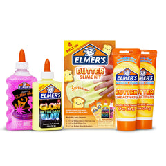 Elmer's Butter Slime Kit packaging with all components for creative slime making