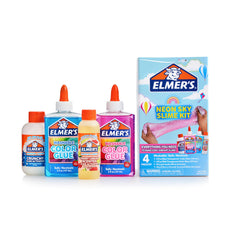 Elmer's front packaging showing kit contents and bright design for easy craft setup