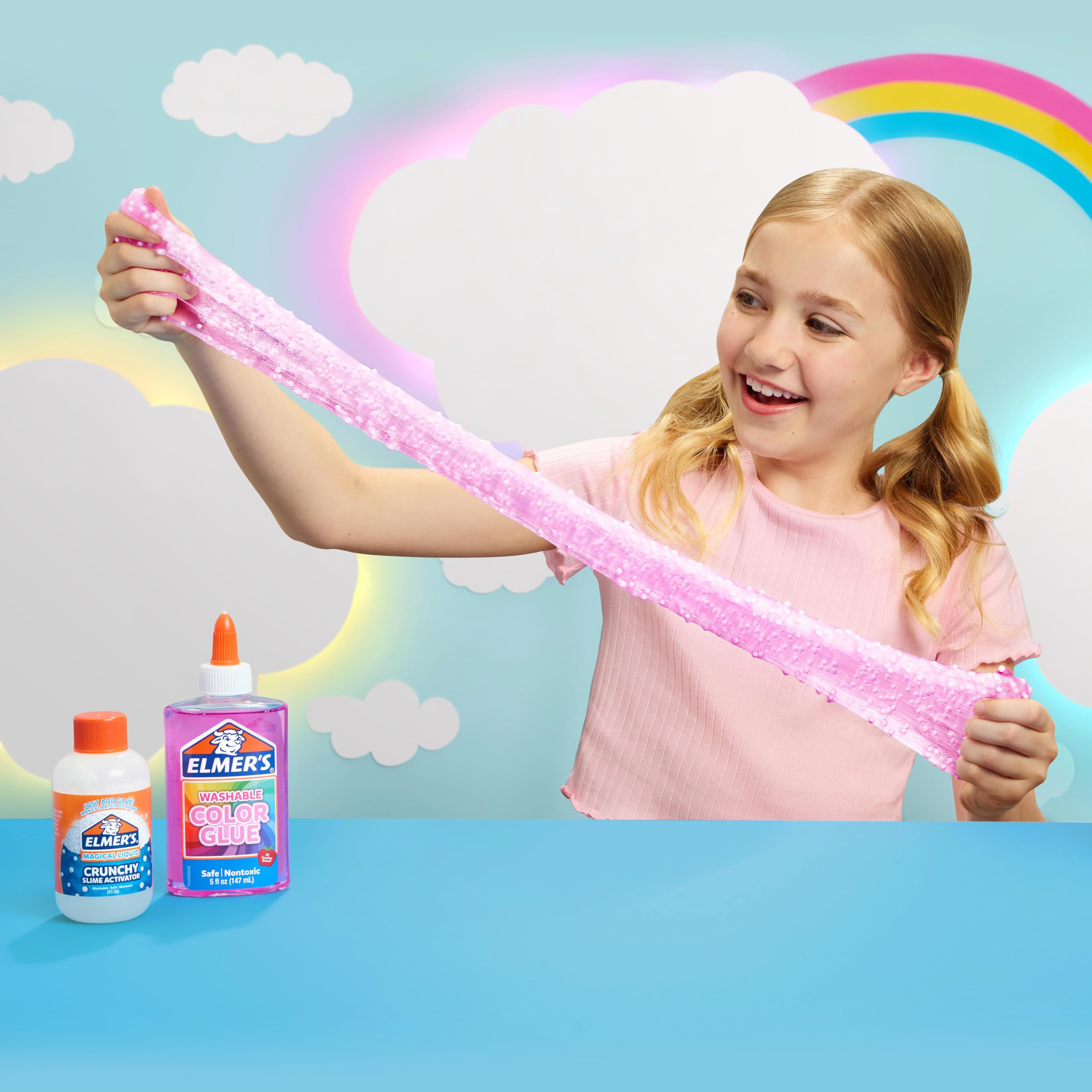 Elmer's slime kit in party setting demonstrating group play and creative fun