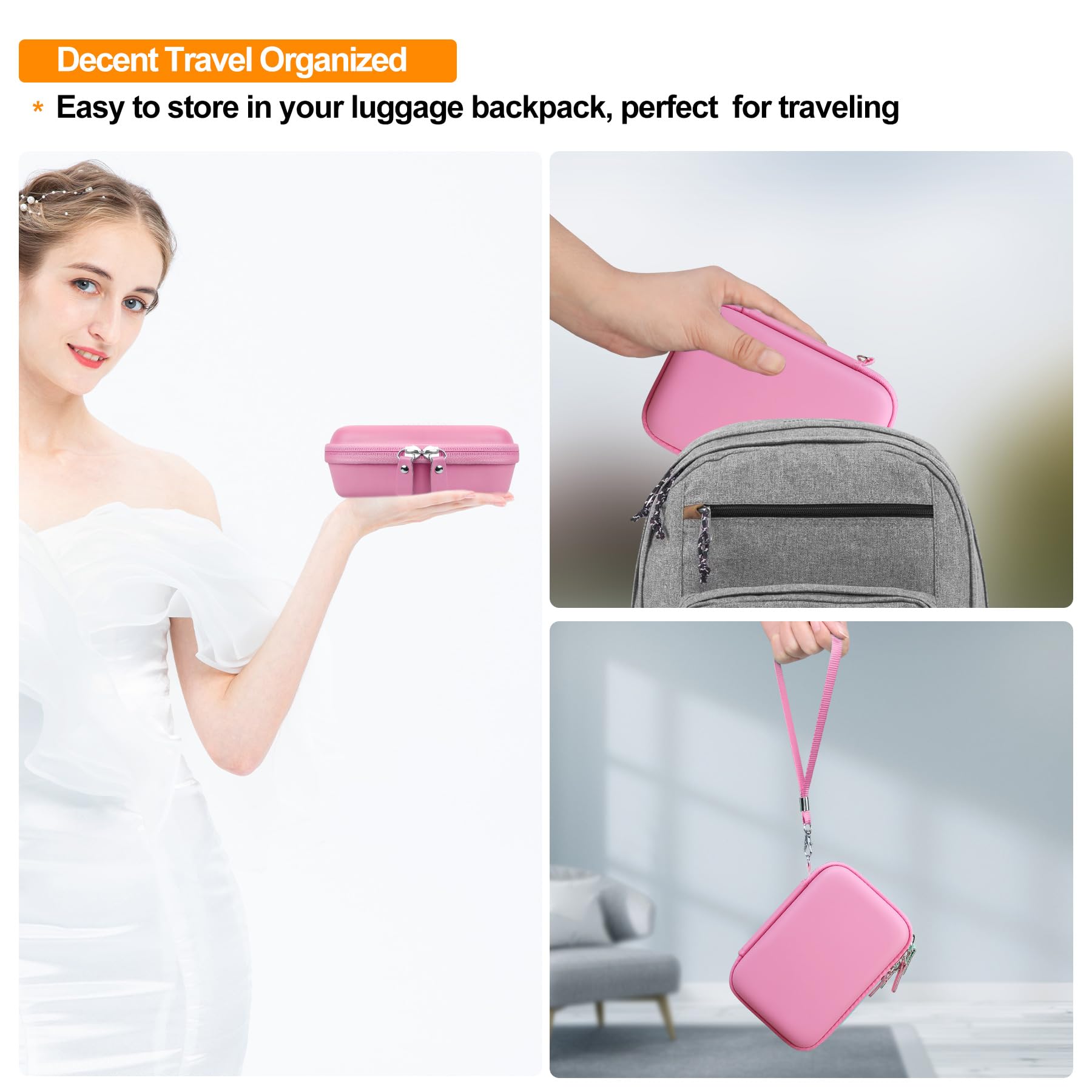 Double zipper offers quick access to gems and accessories in the Elonbo case.