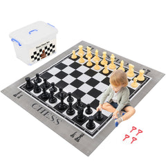 ELONGDI giant outdoor chess set king piece, 9.8 inches tall, ideal for eye-catching park games.