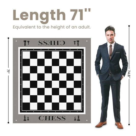 ELONGDI giant outdoor chess set pawn, 5.6 inches tall, lightweight for easy handling.