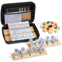 ELONGDI Mexican Train domino tiles with vibrant pips for colorful gameplay