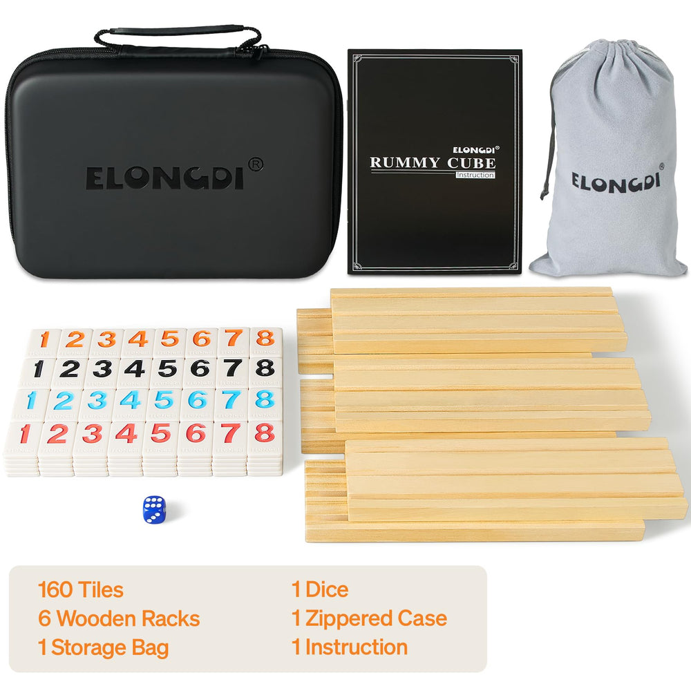 ELONGDI Rummy Cube supports six players around the table for shared fun.