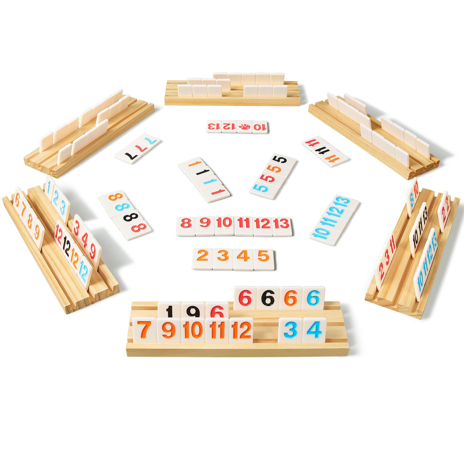 ELONGDI Rummy Cube solid wood rack feels durable with a quiet, stable base.