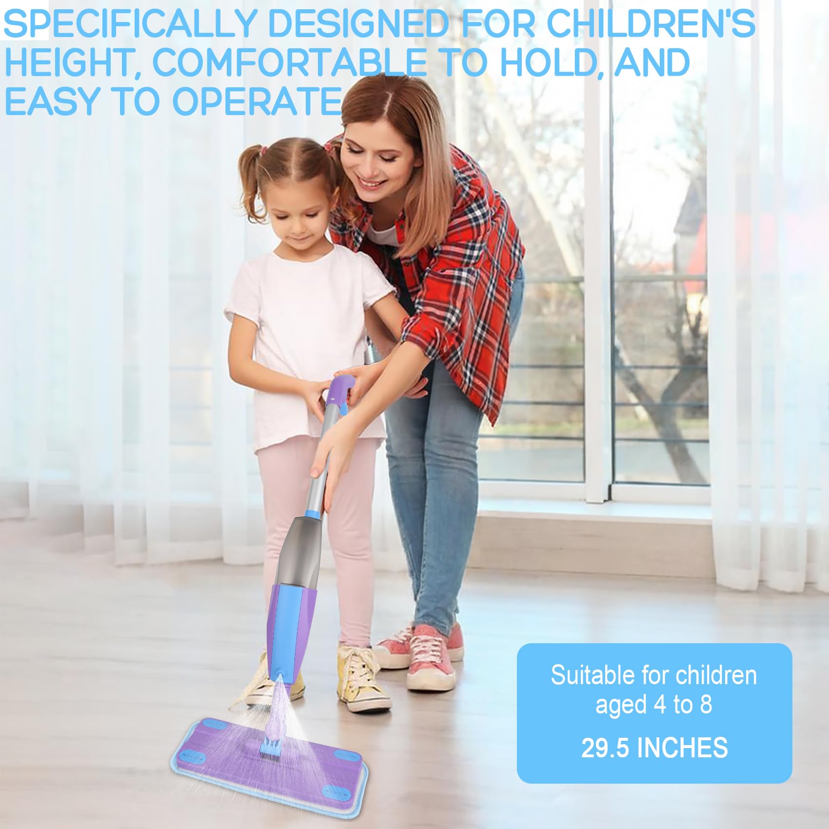 Eloslos cleaning scene with kids playing and learning together