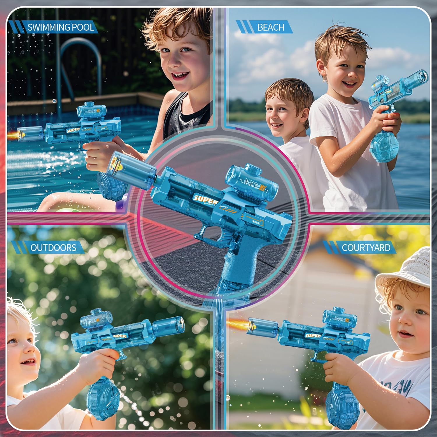 ELPSCGROO blue-black hero-shot highlights sleek design and target fun.