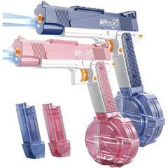 ELPSCGROO electric water gun blue front view for outdoor fun