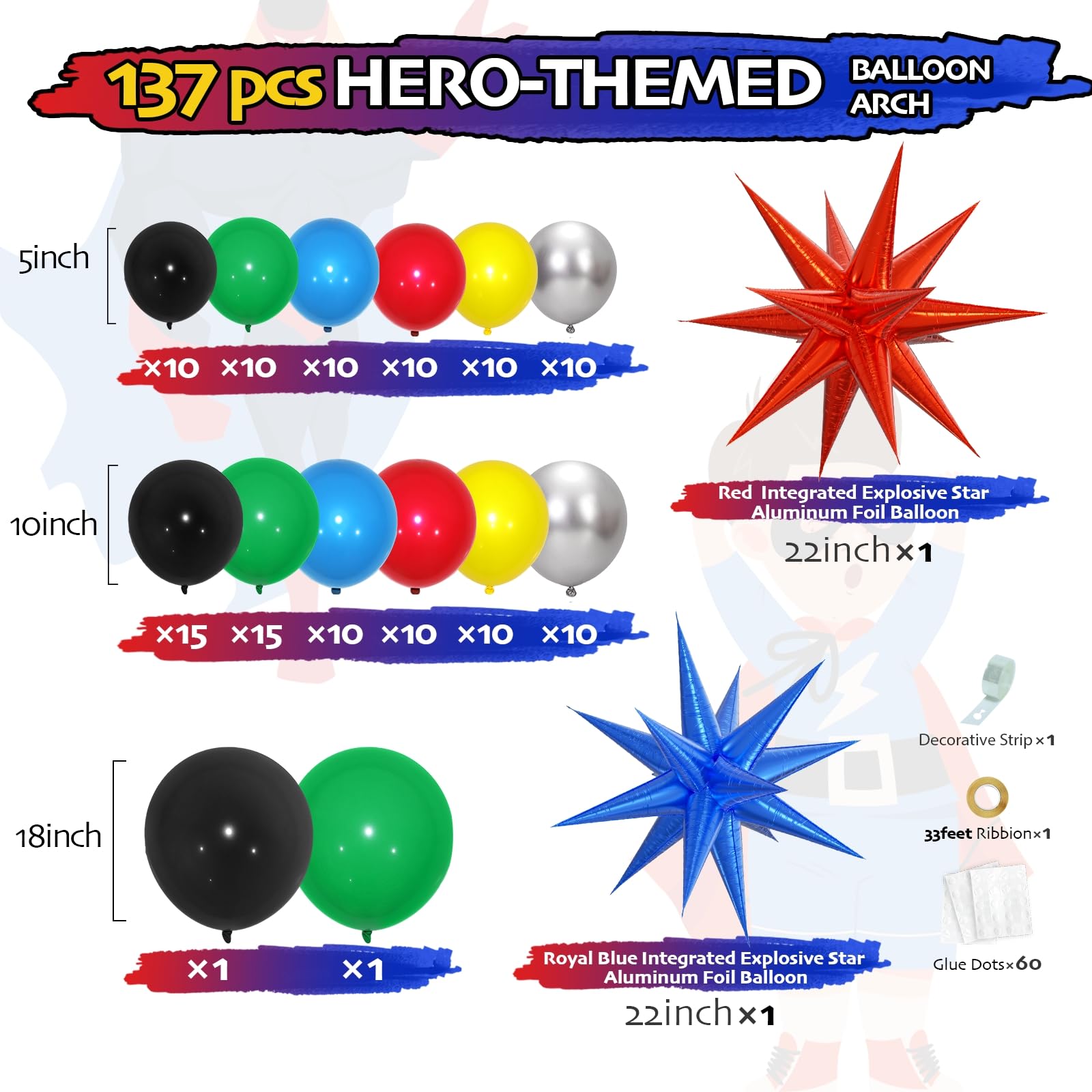 ELTNEGSA balloon-arch-midsection highlights color transitions for celebrations and stage setups.