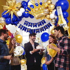Eltnegsa happy birthday banner visually ties the party theme.