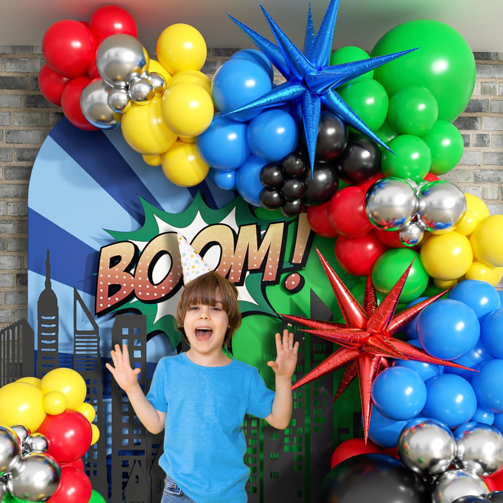 ELTNEGSA latex-balloons-blue-yellow enable dynamic color storytelling in decor.