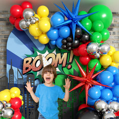 ELTNEGSA latex-balloons-blue-yellow enable dynamic color storytelling in decor.