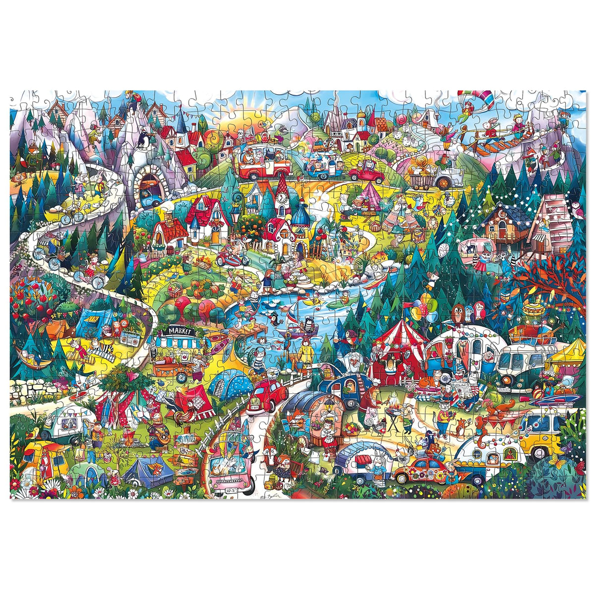 ELX Animal Paradise 500pc puzzle box front; vibrant artwork for display and relaxation