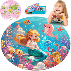 ELX mermaid princess puzzle top view encourages imaginative play and exploration