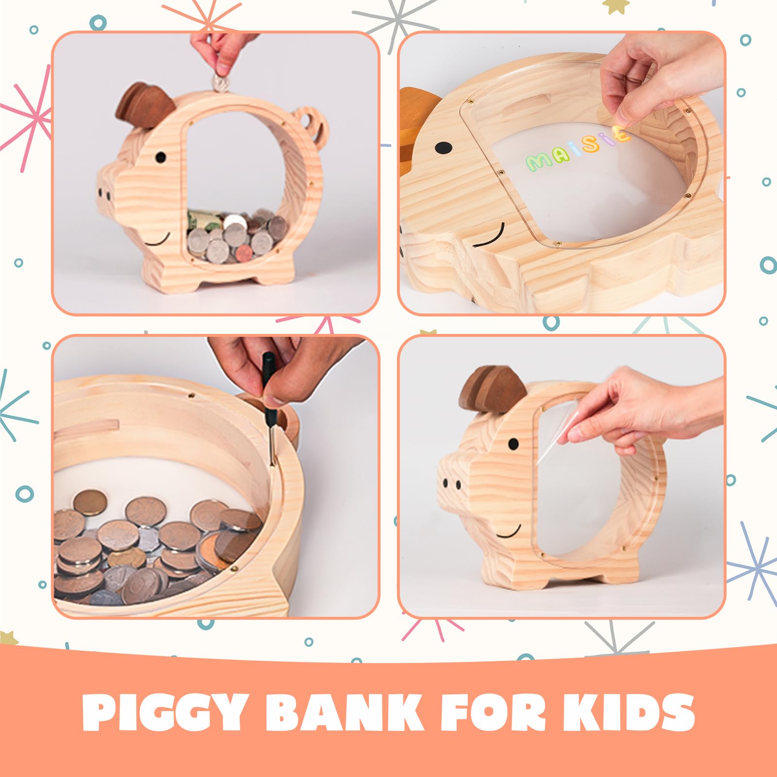 ELX coin box opens easily by unscrewing side screws
