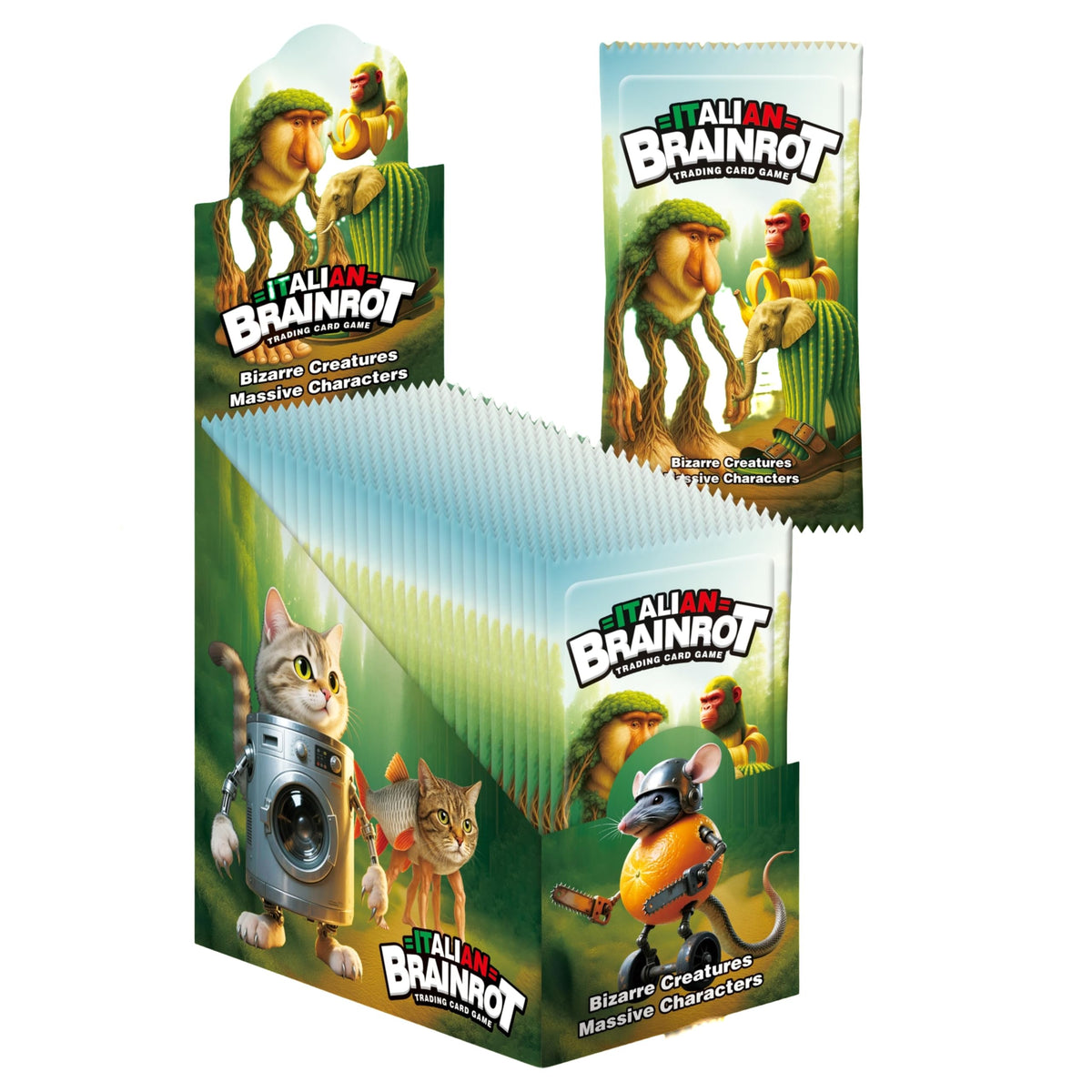Elyssnova Brainrot cards boxed set with foil variants, ideal for collection and gifting.