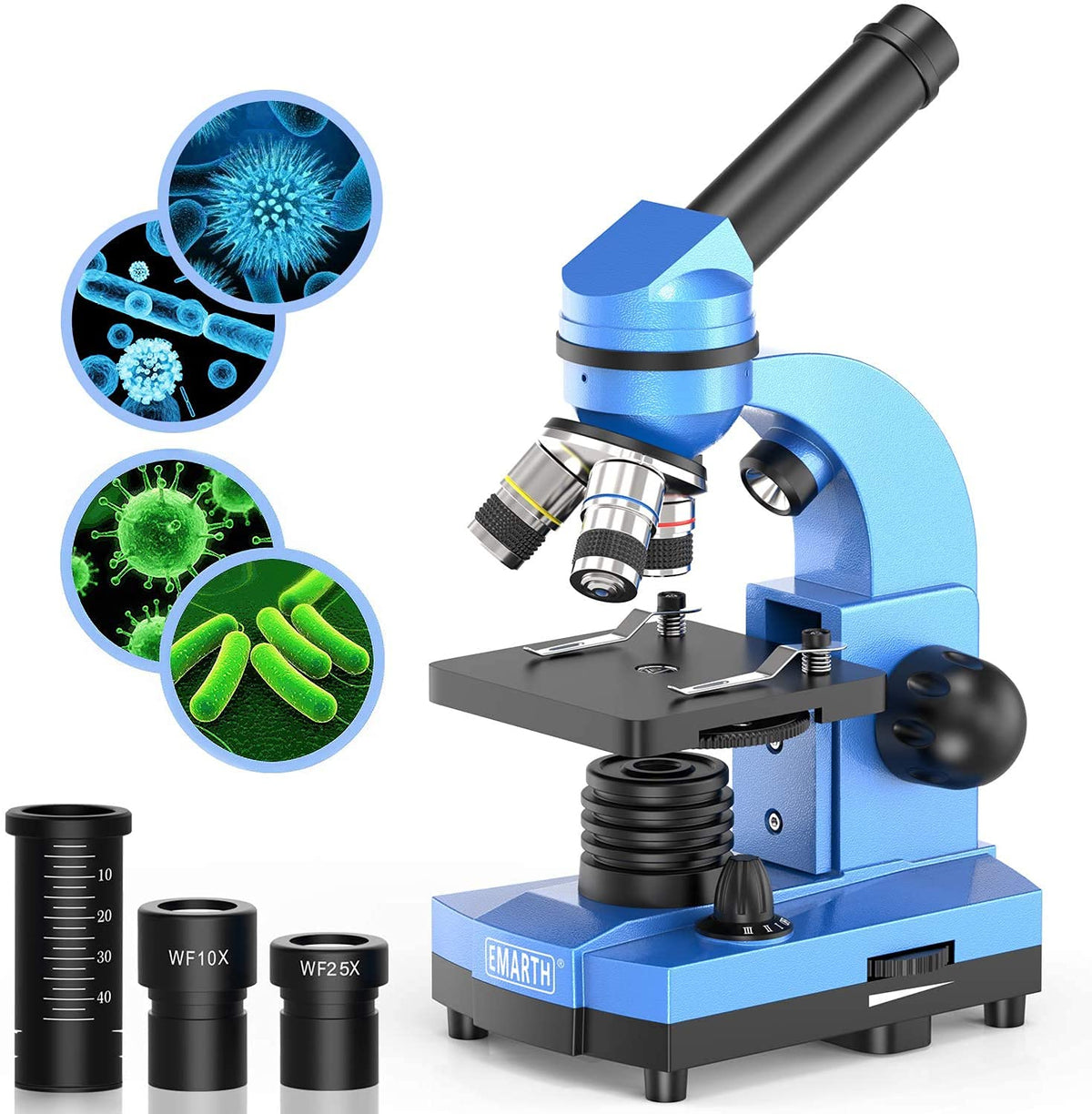 Emarth microscope for kids with 52-piece educational kit for hands-on science learning