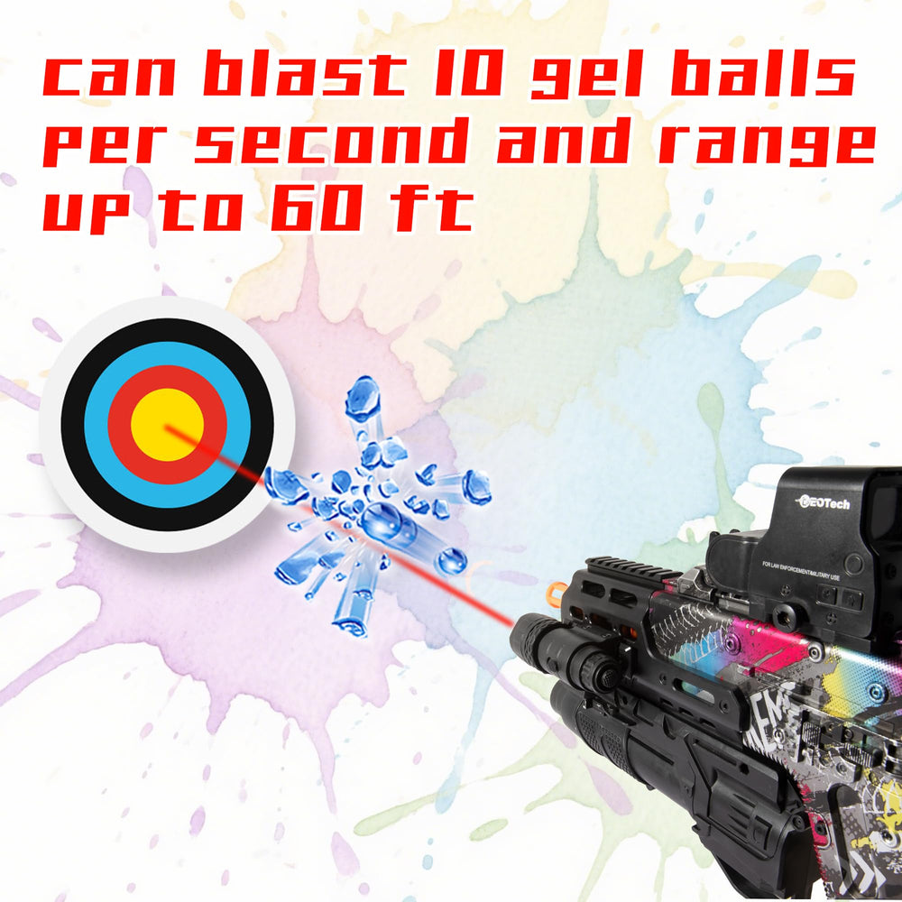 EMERBU Gel Splat Blaster VECTOR drum mag holds up to 400 rounds.