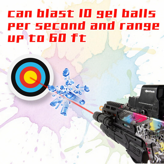 EMERBU Gel Splat Blaster VECTOR drum mag holds up to 400 rounds.