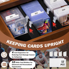 Emfogo graded cards display in two-row configuration for safe viewing