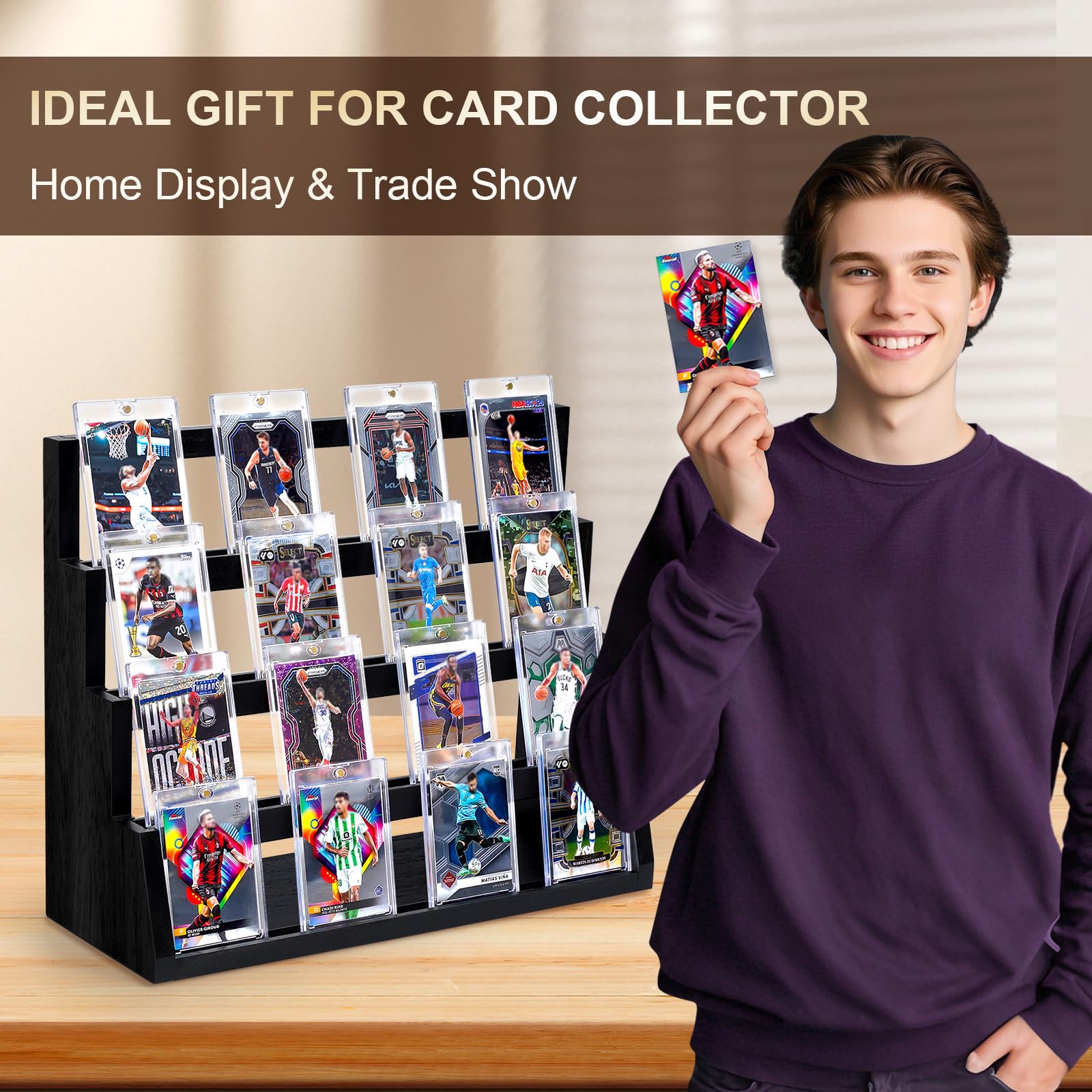Emfogo display fits magnetic holders for versatile card presentation