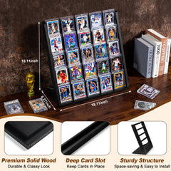 Emfogo stand showcases graded PSA/CSG/BGS/SGC cards in an organized layout.