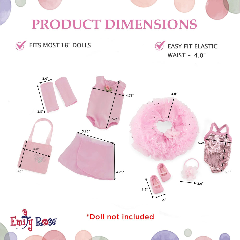 Emily Rose 18-inch doll faux leather shoes support easy dressing