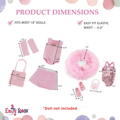Emily Rose 18-inch doll faux leather shoes support easy dressing