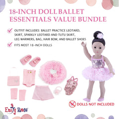 Emily Rose 18-inch doll leg warmers keep tiny legs warm during practice