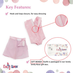 Emily Rose 18-inch doll sparkly performance leotard for stage-ready pretend shows