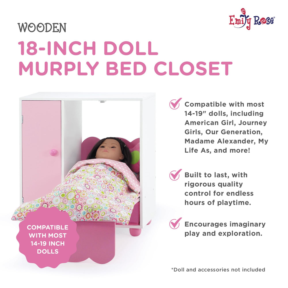 Emily Rose fabric storage bin keeps doll outfits neat