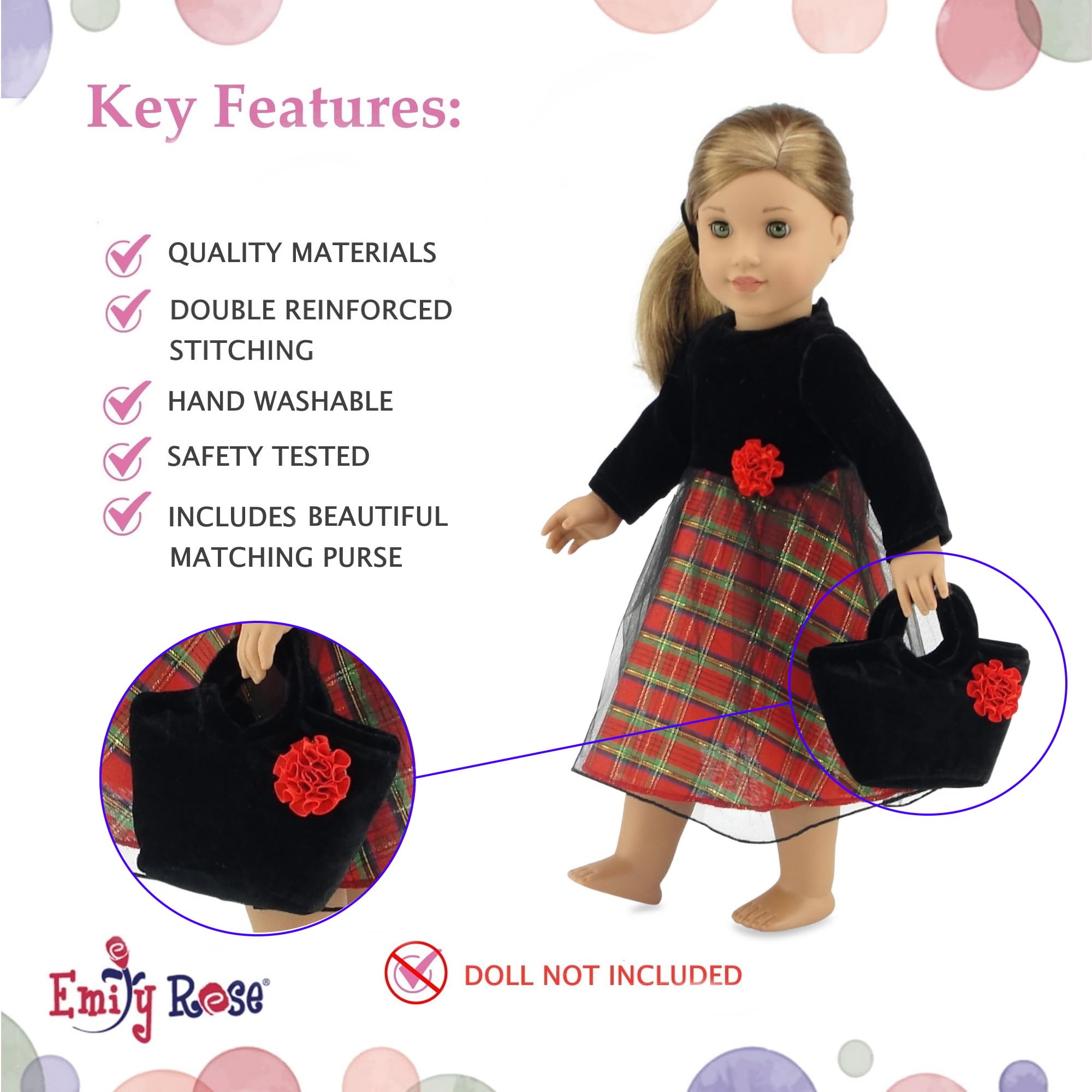 Emily Rose 18-inch doll hair scrunchy for quick styling