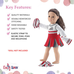 Emily Rose 5-piece set complete cheer outfit for imaginative play