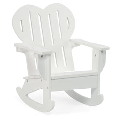 Emily Rose 18in doll Adirondack chair in white with heart-back for cozy outdoor play