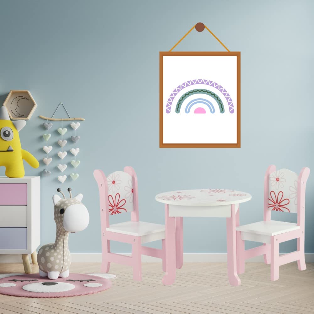 Emily Rose 18-inch doll dining set wood texture highlights natural craftsmanship.